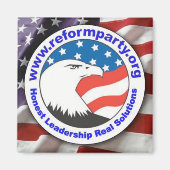 リフォームパーティーロゴ付き角型磁石 マグネット (正面)