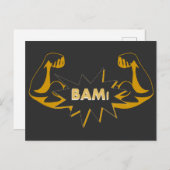 リフターやフィットネス愛好家のためのBAM！はがき ポストカード (正面/裏面)