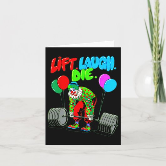 リフトおもしろい笑いダイジムウェイトリフティングボディビルディン カード (正面)
