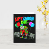 リフトおもしろい笑いダイジムウェイトリフティングボディビルディン カード (黄色い花)