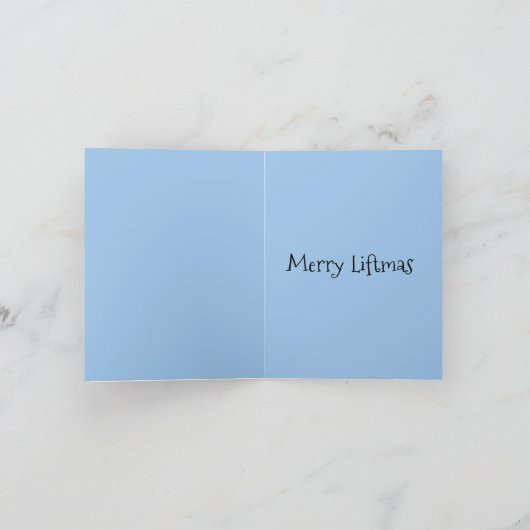 リフトしなければギフトはない ジム クロスフィット クリスマスカード ユーモア カード (内部)