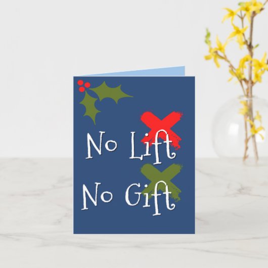 リフトしなければギフトはない ジム クロスフィット クリスマスカード ユーモア カード (黄色い花)
