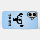 リフトする男のためのパワーリフター、彼の名前を追加 Case-Mate iPhoneケース (裏面 (横))
