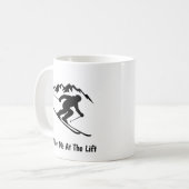 "リフトで会いましょう" コーヒーマグカップ (正面左)