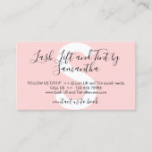 リフトと濃淡のラッシュによるアフターケアアドバイスの回避 名刺 (正面)