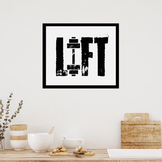 リフトジム重量挙げボディビル ポスター (キッチン)