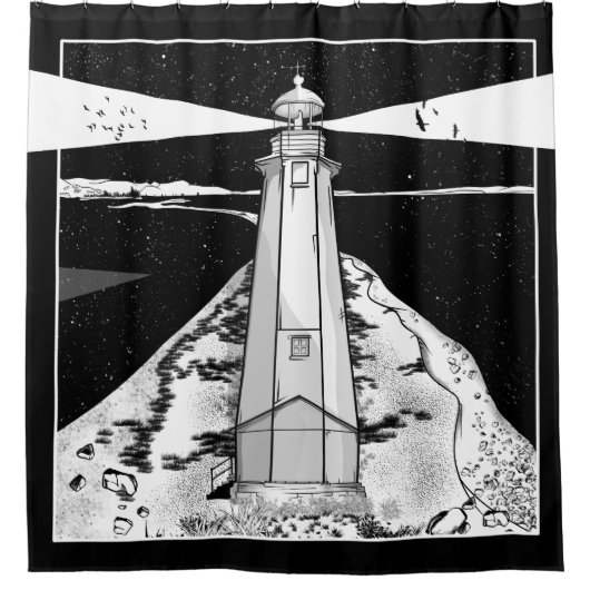 リフトハウスネルソンニュージーランド シャワーカーテン (正面)