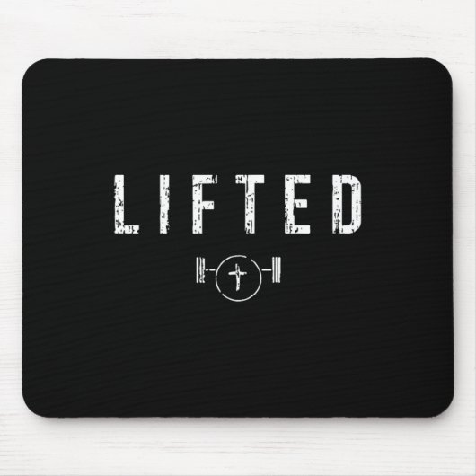 リフトフィットネスジムトレーニングイエスクリスチャン信仰 マウスパッド (正面)