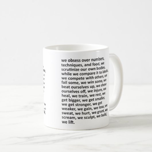 リフトフィットネストレーニングジムのモチベーション コーヒーマグカップ (正面右)