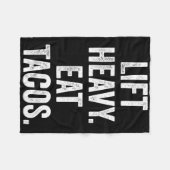 リフトヘイ食べタコスジムフィットネスボディビル フリースブランケット (正面(横))