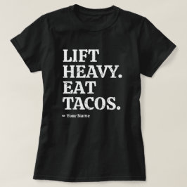 リフトヘビーイートタコカスタム面白いジムTシャツ Tシャツ