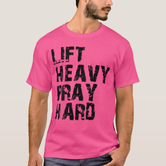 リフトヘビープレイハードキリスト教ワークアウトイエスキリストジムL Tシャツ