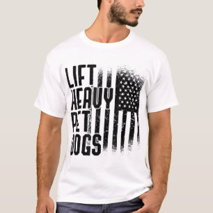 リフトヘビーペットドッグズジムラバー犬のオーナーフィットネスギ Tシャツ