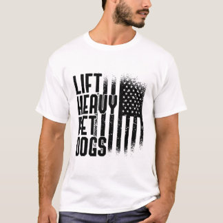 リフトヘビーペットドッグズジムラバー犬のオーナーフィットネスギ Tシャツ