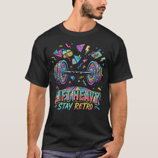 リフトヘビー・ステイレトロ 90年代メンフィスバーベルフィットネス Tシャツ