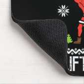 リフトマスメリー醜いクリスマスクリスマストレーニングジム体 マウスパッド (コーナー)