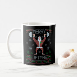 リフトマスメリー醜いクリスマスジムトレーニング コーヒーマグカップ