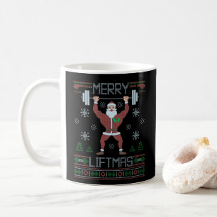 リフトマスメリー醜いクリスマスジムトレーニング コーヒーマグカップ