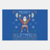 リフトマスメリー醜いクリスマスジムトレーニング ラッピングペーパーシート (正面3)