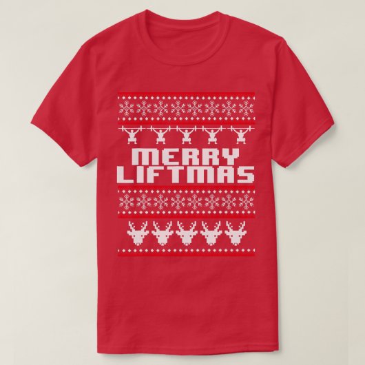 リフトマスメリー醜いクリスマスセータージムトレーニング Tシャツ (デザイン正面)