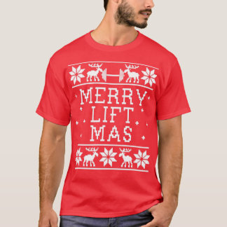 リフトマスメリー醜いクリスマスセーターデザイン Tシャツ