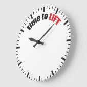 リフト時間 – ジムの動機 ラージ壁時計 (傾斜)