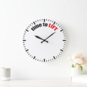 リフト時間 – ジムの動機 ラージ壁時計 (ホーム)