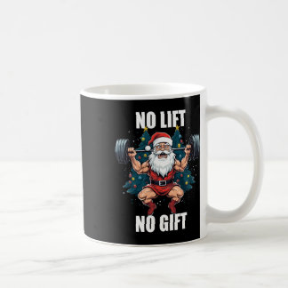 リフト無しは贈り物無し サンタクロース クリスマス ジム ボディビル コーヒーマグカップ