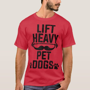 リフト重いペットドッグズジムトレーニングウェイトリフティングgif tシャツ