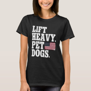リフト重いペット犬の重量挙げフィットネスジム1 Tシャツ