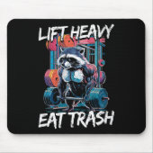 リフト重い食べゴミ重量挙げボディビルGy マウスパッド (正面)