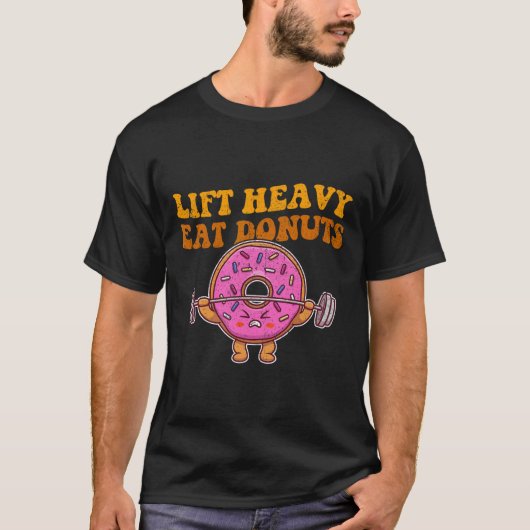 リフト重い食べドネッツジおもしろいム恋人 Tシャツ (正面)