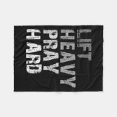 リフト重祈懸命やる気を起こさせるトレーニング信仰Me フリースブランケット (正面(横))