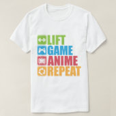 リフト,ゲーム,アニメ,リピート – アイコン絵文字 Tシャツ (デザイン正面)