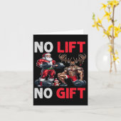 リフメリートマスマッスルサンタウエイトリフティングクリスマス体 カード (黄色い花)