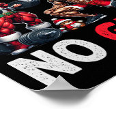 リフメリートマスマッスルサンタウエイトリフティングクリスマス体 ポスター (角)