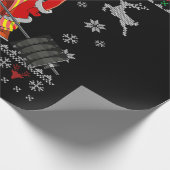 リフメリートマス醜いクリスマスパジャマサンタ ラッピングペーパー (角)