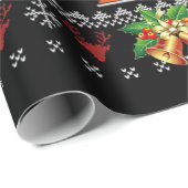 リフメリートマス醜いクリスマスパジャマサンタ ラッピングペーパー (ロールコーナー)