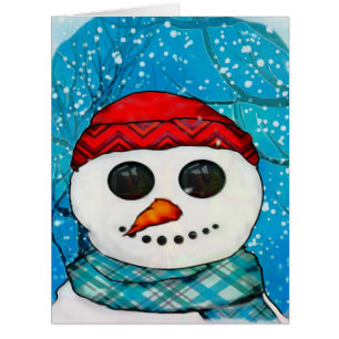 リフレクションクリスマス雪だるまファミリーフォトカスタム