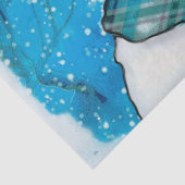 リフレクションクリスマス雪だるまフォークアートラージバッグ 薄葉紙 (詳細)