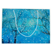 リフレクションクリスマス雪だるまワイドのみ ラージペーパーバッグ (裏面)