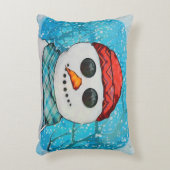 リフレクションクリスマス雪だるまDECORコレクション アクセントクッション (正面(垂直))