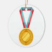 リフレクションスケートで滑るアカデミークリスマスオーナメント セラミックオーナメント (左)