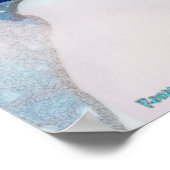 リフレクションズクリスマス雪だるまフォークアート ポスター (角)