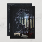 リフレクションズゴシックファンタジーウェディングシャワーインビタティ インビテーションポストカード (正面/裏面)