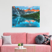 リフレクションズモレーヌレイクバンフ国立公園 キャンバスプリント (インサイチュ (リビング))