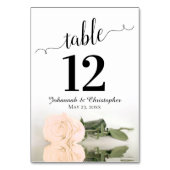 リフレクションセピアピーチバラエレガントウェディング テーブルナンバー (正面)