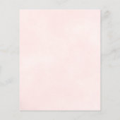 リフレクションピンクローズバジェット結婚式招待状 (裏面)