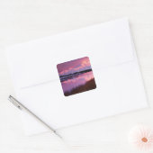 リフレクション池から望むデナリ山の夕焼け スクエアシール (封筒)