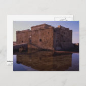 リフレクション、中世フォート、ネアパフォス、キプロス ポストカード (正面/裏面)